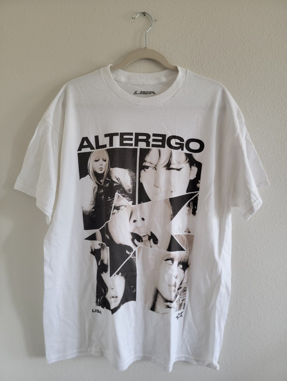 LISA Alter Ego Star Collage T-Shirt White Size XXL